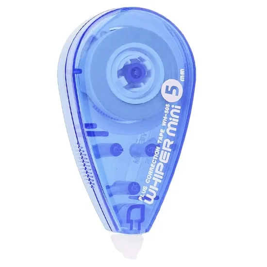 Băng xóa Plus WH-505 mini màu xanh dương thiết kế nhỏ gọn, tiện lợi cho việc chỉnh sửa lỗi sai.