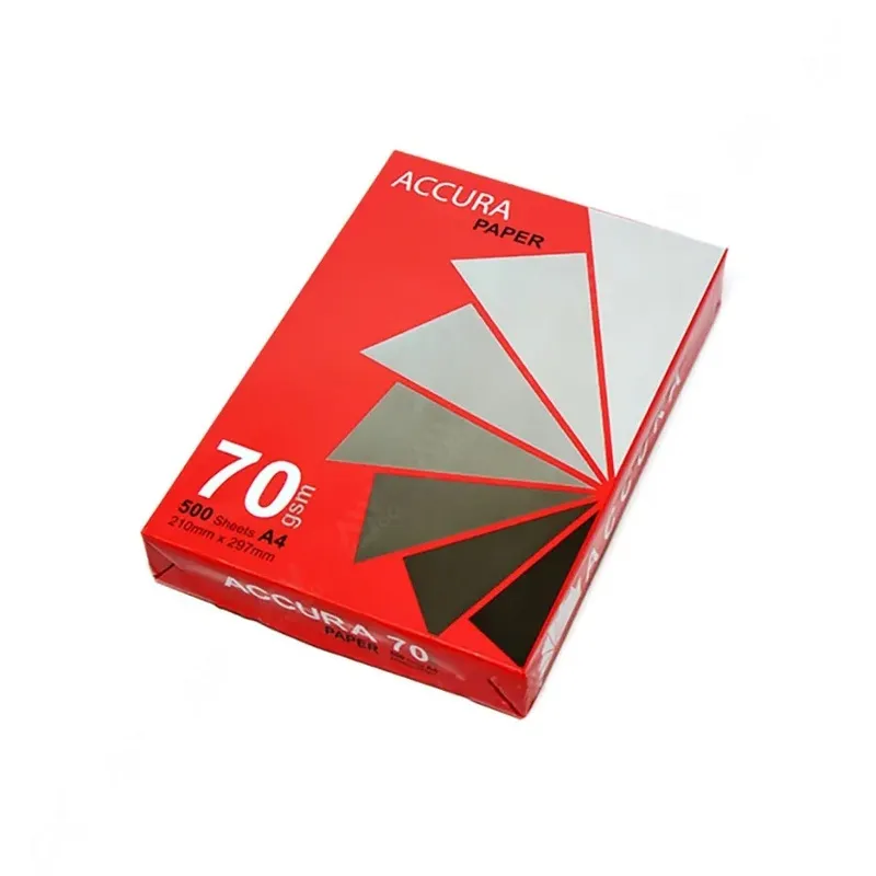 giấy a4 accura 70gsm đóng gói 500 tờ màu đỏ nổi bật chuyên dùng cho văn phòng và in ấn