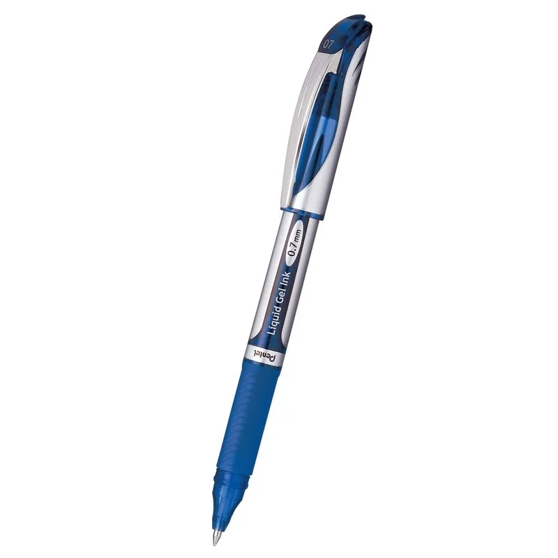 Bút ký mực gel pentel BL57 màu xanh dương với ngòi viết 0.7mm sắc nét và thiết kế thân bút cầm tay tiện lợi.