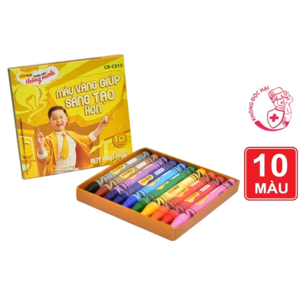 Bút sáp 10 màu CR-C015_1 Ảnh Bút sáp 10 màu CR-C015 cho doanh nghiệp