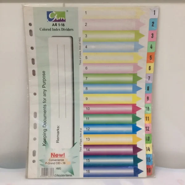 Ảnh Chia file bìa 1-16 - 1 bộ/túi_1