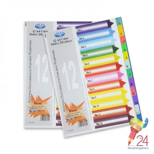Ảnh Chia file nhựa 1-12 - 1 bộ/túi_2