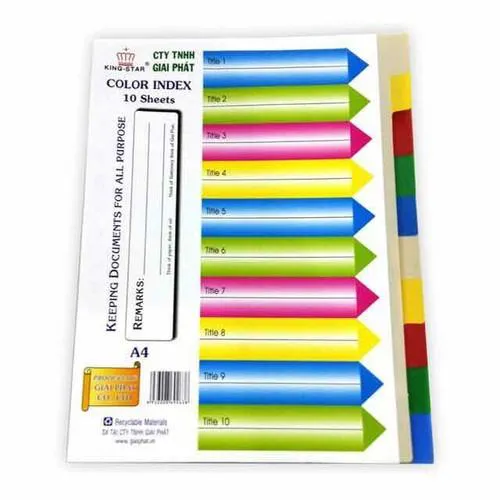 Ảnh Chia file nhựa 10 mầu - 10 bộ/túi_3