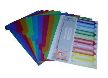 Ảnh Chia file nhựa 10 mầu - 10 bộ/túi_4