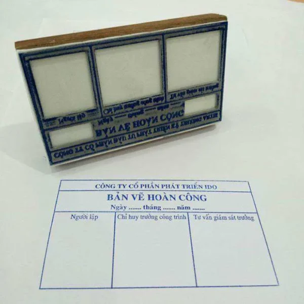 Ảnh Dấu hoàn công chấm mực cho doanh nghiệp
