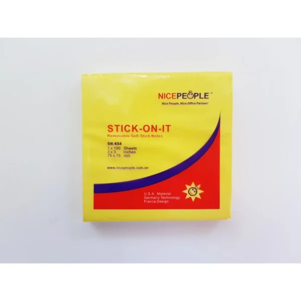 Ảnh Giấy note vàng ĐL 3x3 NICE (7,5x7,5)SN 654 (1 lố=12 tập)_4
