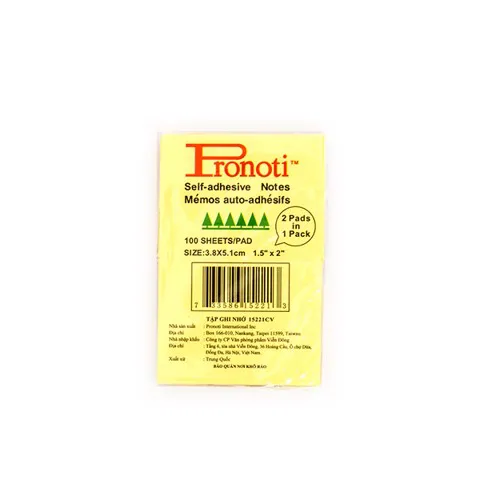 Ảnh Giấy note vàng Pronti 1,5x2(3,8x5) 5653_2