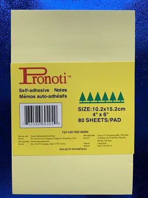 Ảnh Giấy note vàng Pronti 4x6(10,2x15,8cm)_2