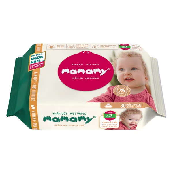 Ảnh Giấy ướt Mamaymy gói bé (30 tờ/gói) (60g/t)_1