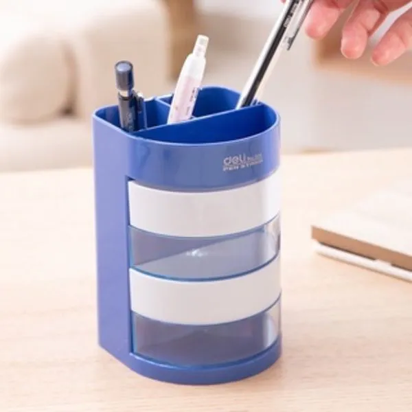 Ảnh Hộp cắm bút 4 ngăn Deli - E904 mầu cho doanh nghiệp