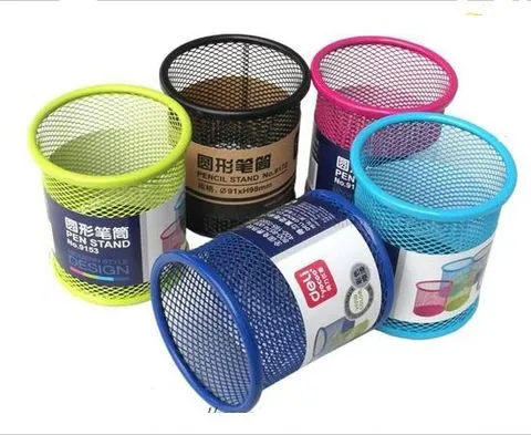 Ảnh Khay cắm bút sắt tròn Deli - 9153 mầu (cốc)_2