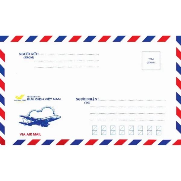 Ảnh Phong bì thư đẹp 20c/túi (máy bay) cho doanh nghiệp