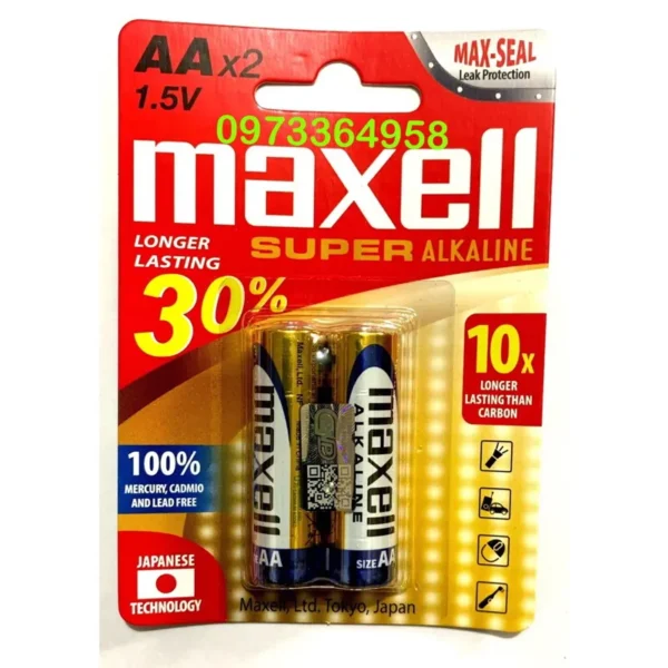 Pin 2A Maxel - Alkaline (10 đôi/ hộp)_1 Ảnh Pin 2A Maxel - Alkaline (10 đôi/ hộp)_1