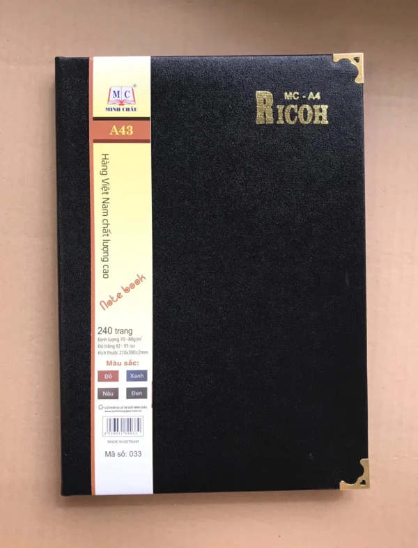 Ảnh Sổ da A4 da đại 240 trang MS 033 MC cho doanh nghiệp