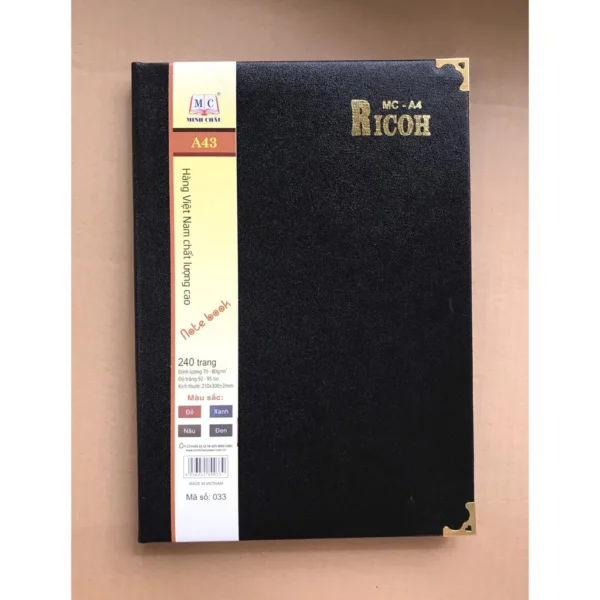 Ảnh Sổ da A4 da đại 240 trang MS 033 MC cho doanh nghiệp