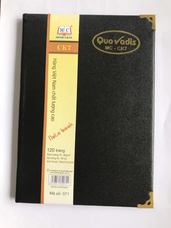 Ảnh Sổ da CK7 mỏng 120 trang MS 071 cho doanh nghiệp