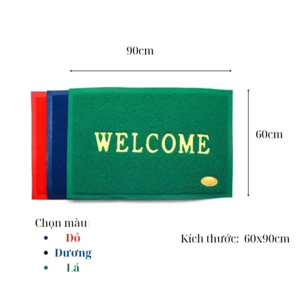 Ảnh Thảm nhựa lau chân Wellcom 60x90cm_1