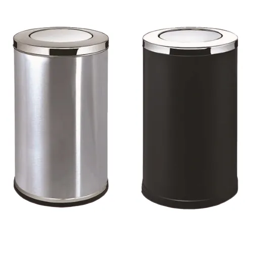 Ảnh Thùng rác Inox tròn nắp bập bênh cho doanh nghiệp