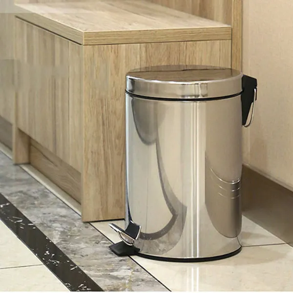 Ảnh Thùng rác đạp chân Inox T12 (KT 39,5X25)_2