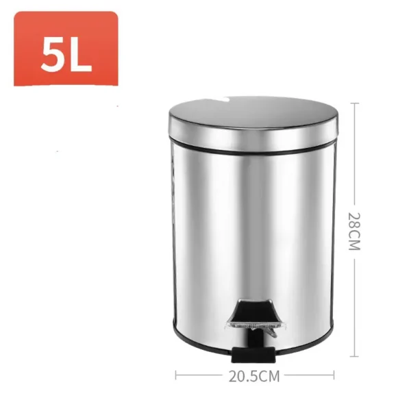 Ảnh Thùng rác đạp chân Inox T5 (KT 28X20)_3