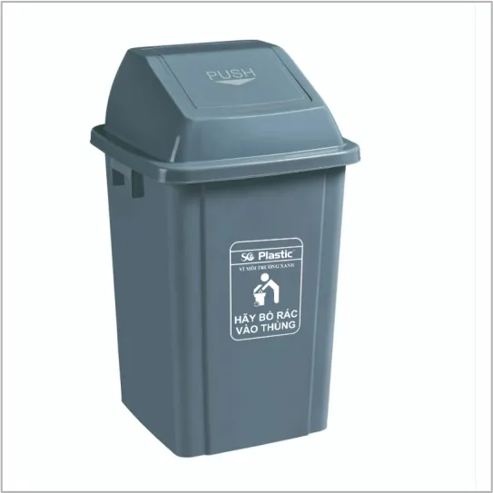Ảnh Thùng rác nắp lật đại 60L cho doanh nghiệp