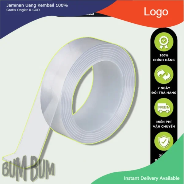 Ảnh Băng dính trong suốt 3cm (dày 2 li - dài 5m) cho doanh nghiệp