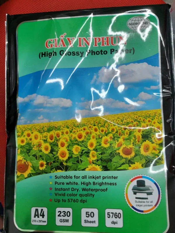 Ảnh Giấy in ảnh A4 230 vân 1 mặt VL cho doanh nghiệp