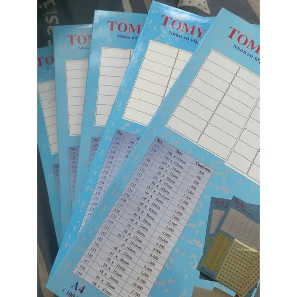 Ảnh Nhãn PC A4 Tomy 131 14 tem 9,8x4,0 cho doanh nghiệp