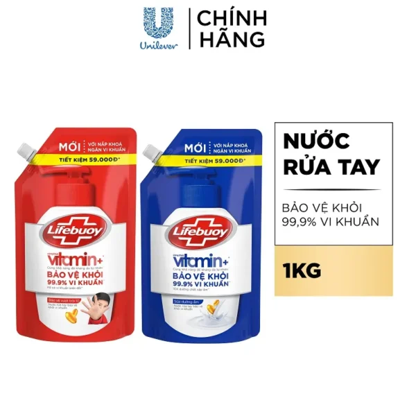 Nước rửa tay Lifebouy 1kg (túi)_1 Ảnh Nước rửa tay Lifebouy 1kg (túi)_1