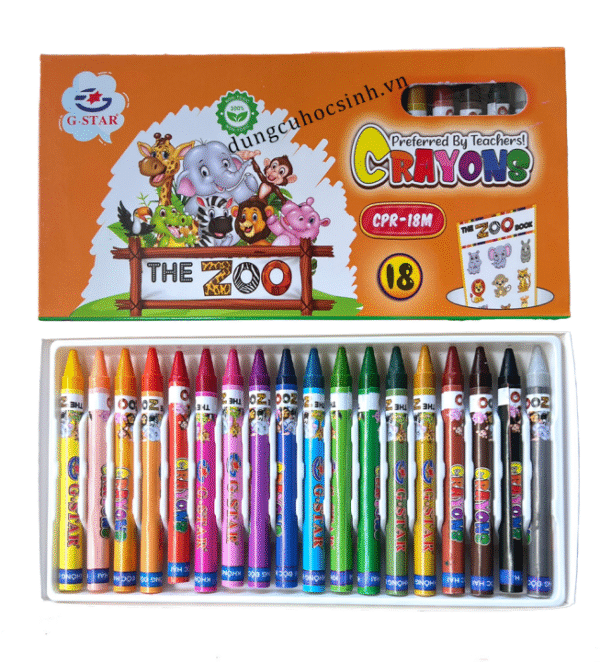 Bút Sáp 18 màu Gstar dành cho văn phòng, thiết kế tối giản