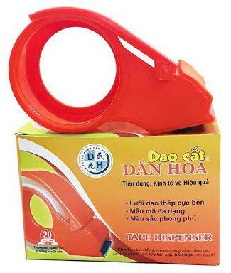 Cắt băng dính nhựa Dân Hoa cho băng rộng 4,8cm