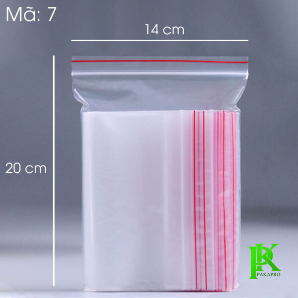 Túi zipper số 7 Túi bấm số 7 kích thước 14x20cm dùng cho văn phòng