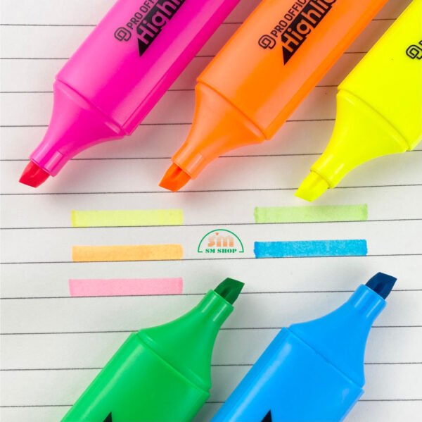 but-da-quang-pro-office-po-hl500-1.jpg Bút dấu dòng Pro Office HL500, hộp 10 chiếc