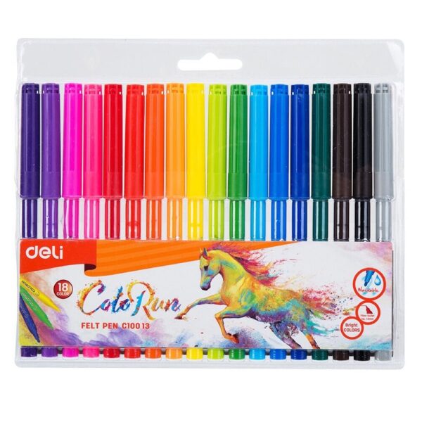 deli_10013_3acdf669e50a4aaa9bf3ae1c987b7a13.jpg Bút dạ 18 màu Deli C10013