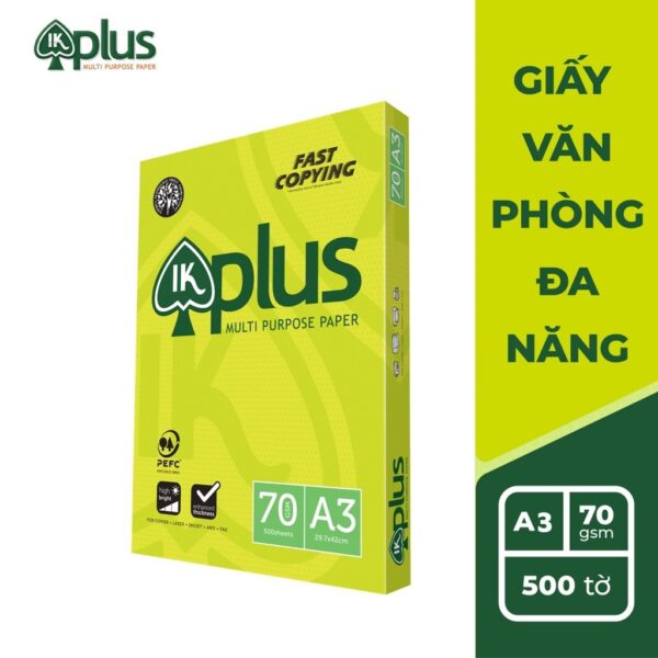 Giấy A3 IK Plus ĐL70 định lượng 70gsm