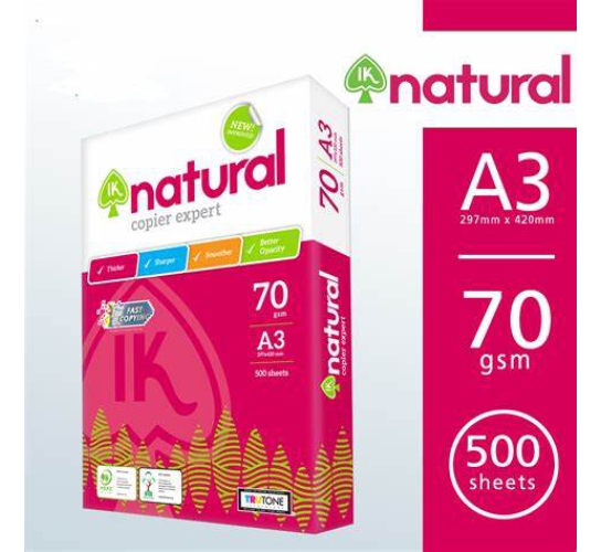 Giấy A3 Natural ĐL70 - 70gsm, 500 tờ, tại Hà Nội