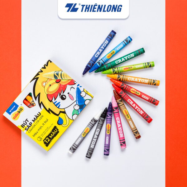 Bút sáp 12 màu Thiên Long CR-C016