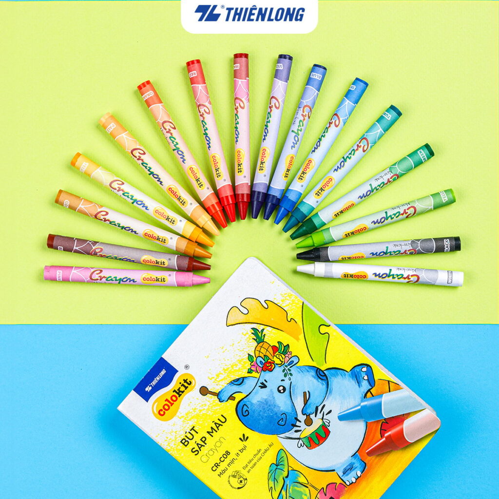 Bút sáp 16 màu Thiên Long CR-C08