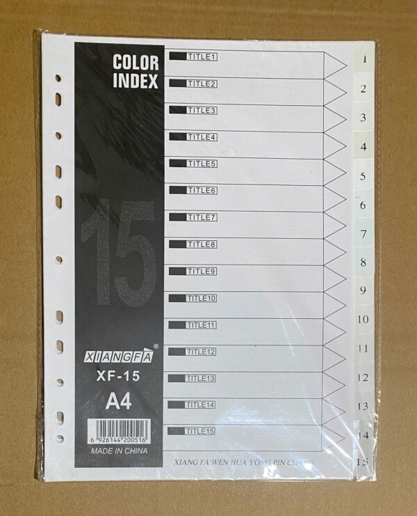 Chia file nhựa 1-15