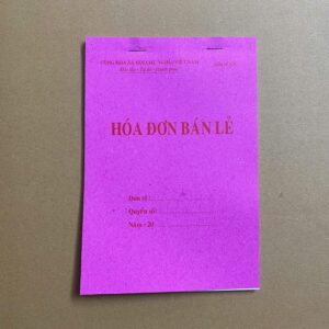 Hóa đơn bán lẻ 2 liên A4-mỏng