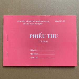 Phiếu thu 3 liên A5