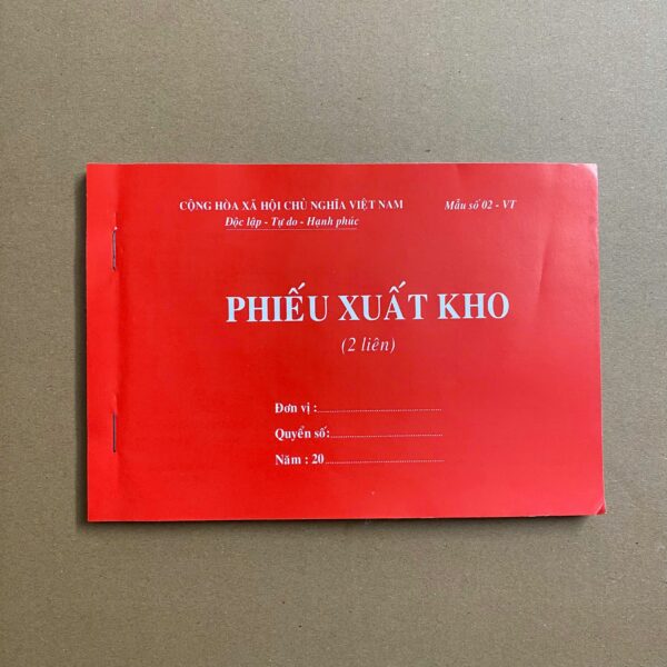 Phiếu xuất kho 2 liên A5