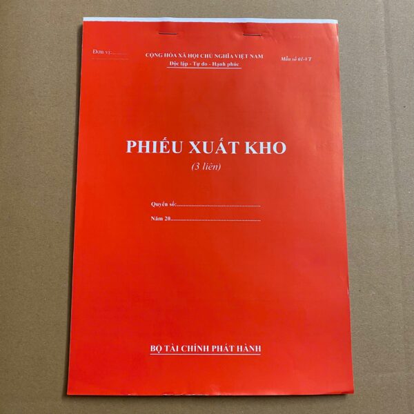 Phiếu xuất kho 3 liên A4 60 tờ