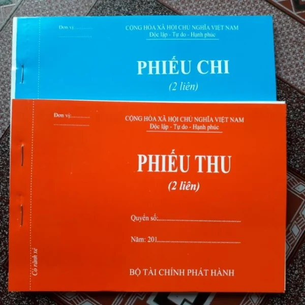 Phiếu Thu/ Chi/ nhập/xuất bé cacbon 2, 3 Liên (60 tò)