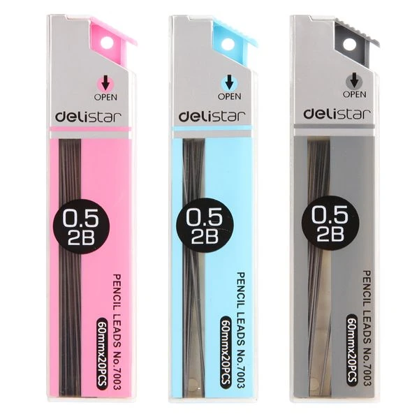 ruot-but-chi-kim-deli-7003-net-05-2b-20-ruottuyp Ruột bút chì kim Deli 7003 nét 0,5 2B - 20 ruột/tuýp