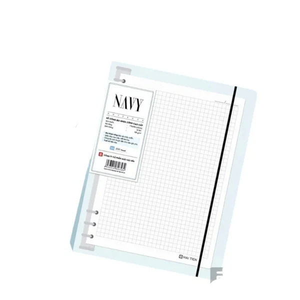 Sổ còng bìa nhựa kẻ ngang A5 Hải Tiến NAVY 200 trang - 6652