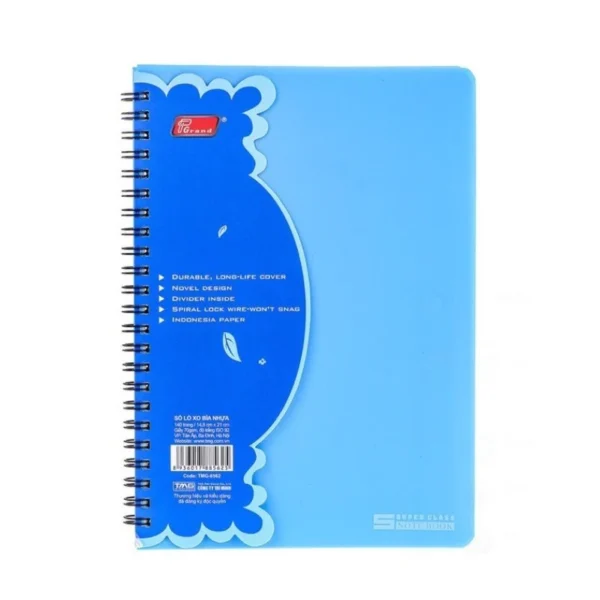 so-lo-xo-a5-70-to-bia-nhua-8562 Sổ lò xo A5 70 tờ bìa nhựa 8562